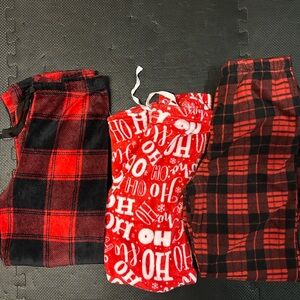 Plaid Red and Black Women's Pajama Set